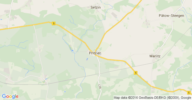 Karte Pritzier bei Hagenow