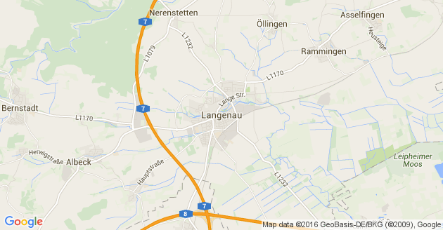 Karte Langenau in Württemberg