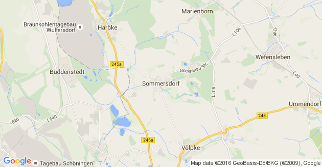 Karte Sommersdorf in der Börde