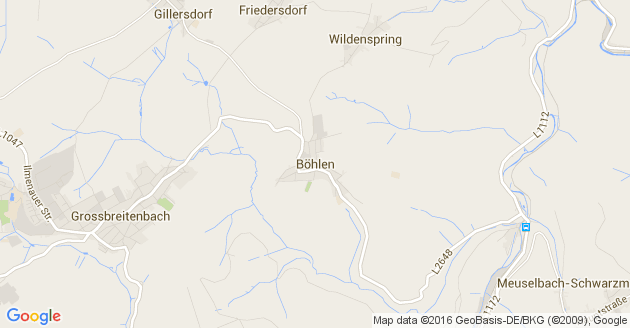 Karte Böhlen in Thüringen