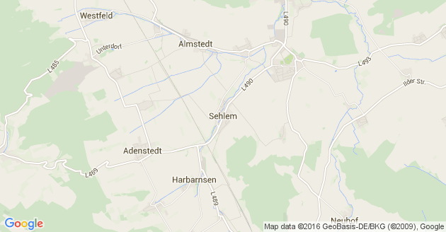 Karte Sehlem in Niedersachsen