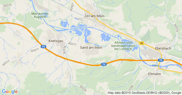 Karte Sand am Main