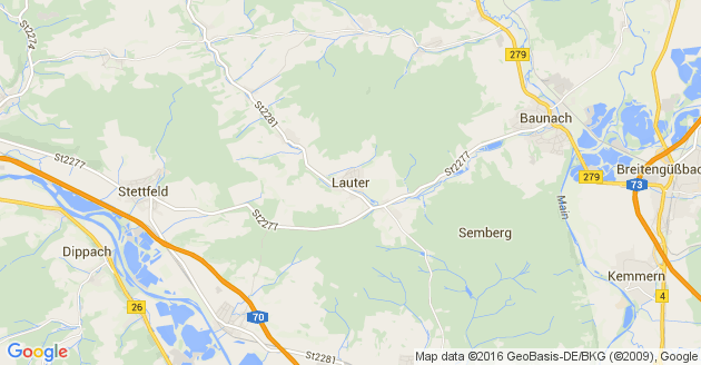 Karte Lauter in Oberfranken