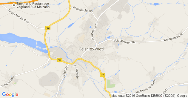 Karte Oelsnitz im Vogtland
