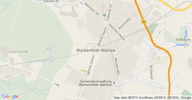 Karte Blankenfelde Mahlow