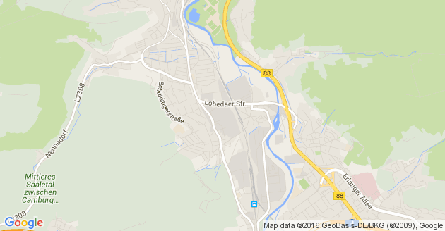 Karte Bucha bei Jena