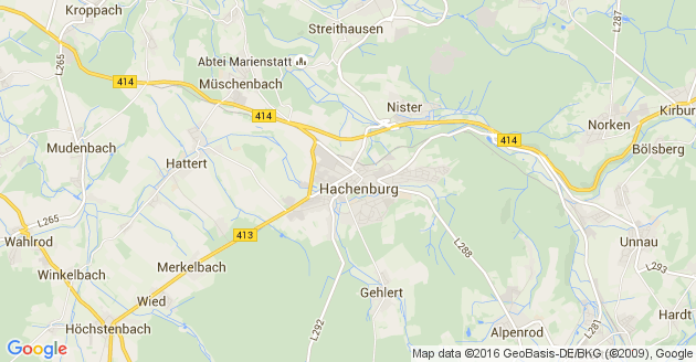 Karte Wied bei Hachenburg