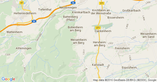 Karte Weisenheim am Berg