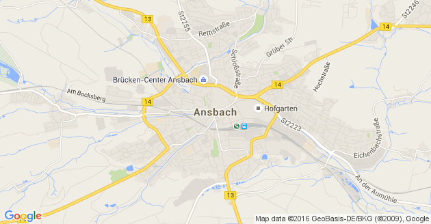 Karte Ansbach