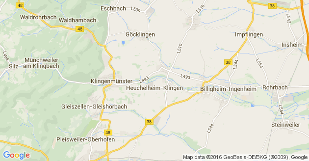 Karte Heuchelheim Klingen