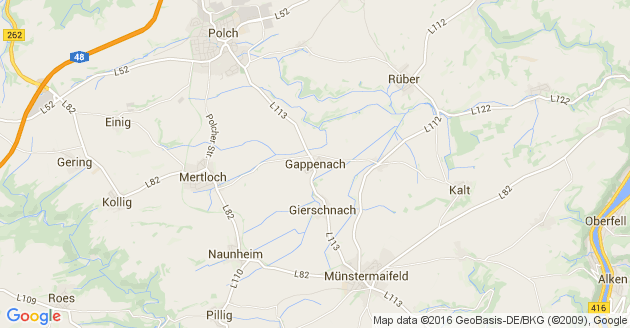 Karte Gappenach