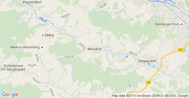 Karte Walsdorf in Oberfranken