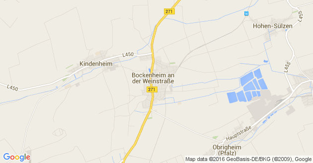 Karte Bockenheim an der Weinstrasse
