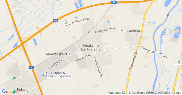 Karte Neufahrn bei Freising