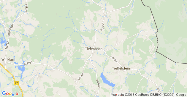 Karte Tiefenbach in der Oberpfalz