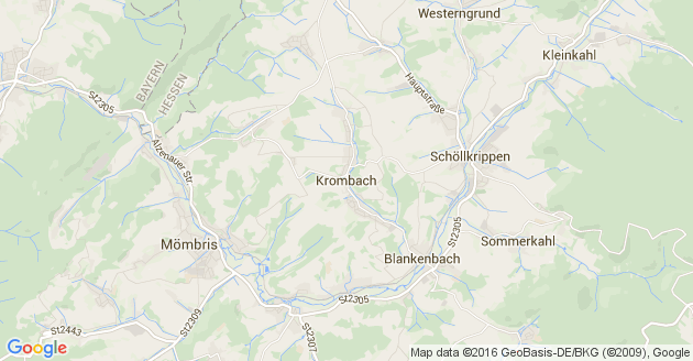 Karte Krombach in Unterfranken