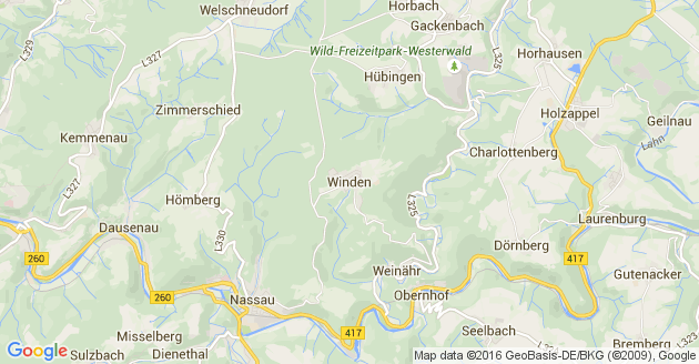 Karte Winden im Rhein Lahn Kreis