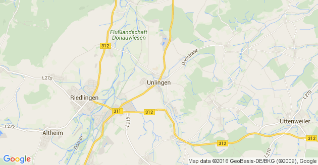Karte Unlingen