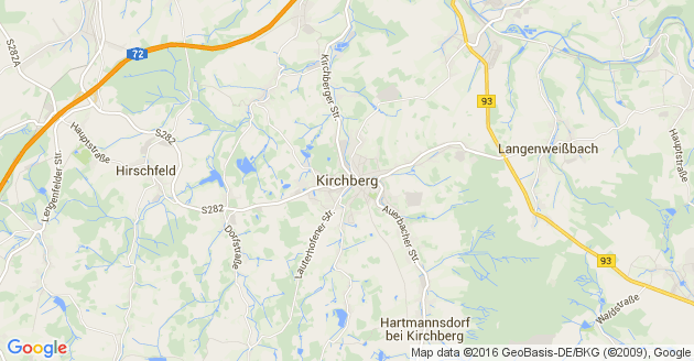 Karte Kirchberg in Sachsen