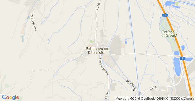 Karte Bahlingen am Kaiserstuhl