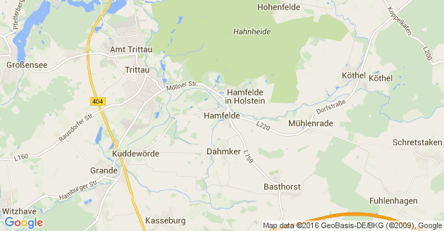 Karte Hamfelde Kreis Herzogtum Lauenburg