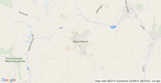 Karte Obernheim in Württember