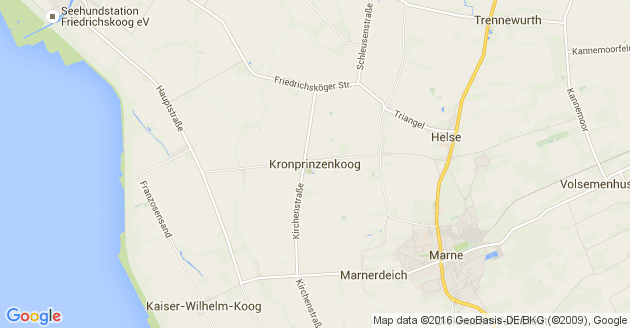 Karte Kronprinzenkoog