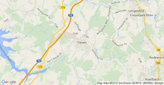 Karte Treuen im Vogtland