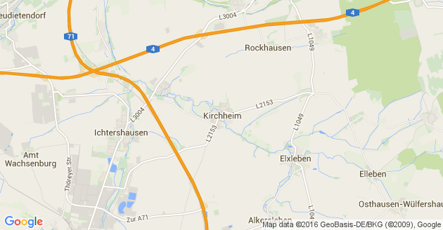 Karte Kirchheim bei Arnstadt