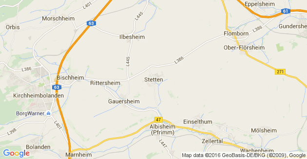 Karte Stetten in der Pfalz