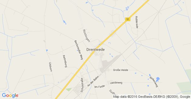 Karte Drentwede              