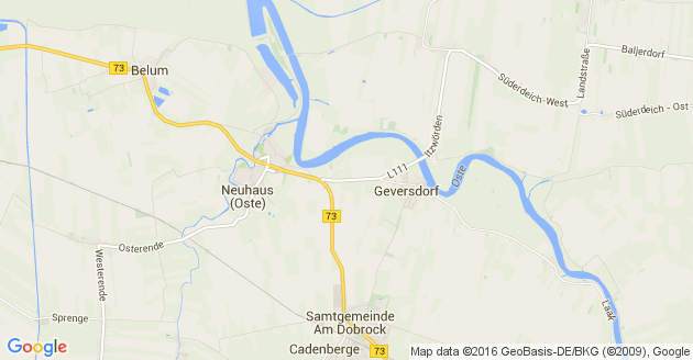 Karte Geversdorf an der Niederelbe