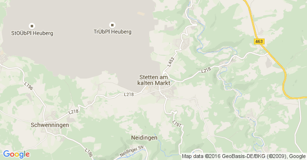 Karte Stetten am kalten Markt