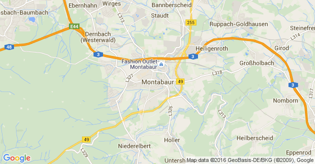 Karte Obererbach bei Montabaur