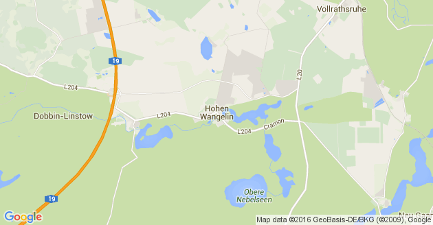 Karte Hohen Wangelin