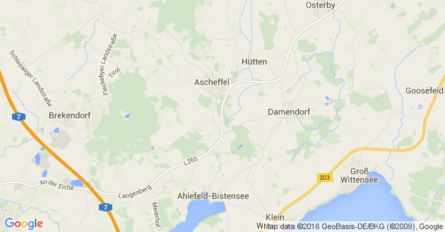 Karte Hütten bei Ascheffel