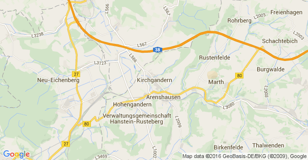 Karte Kirchgandern