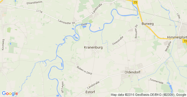 Karte Kranenburg an der Niederelbe