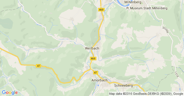 Karte Weilbach in Unterfranken