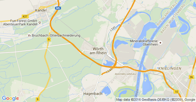 Karte Wörth am Rhein