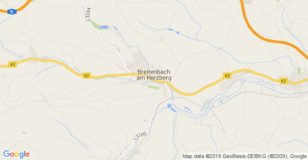 Karte Breitenbach am Herzberg
