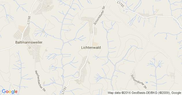 Karte Lichtenwald in Württemberg