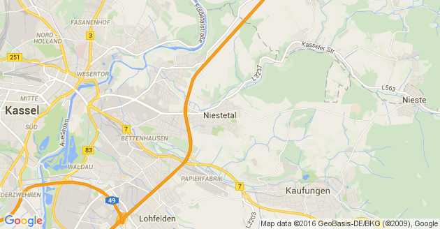 Karte Niestetal