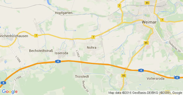 Karte Nohra bei Nordhausen