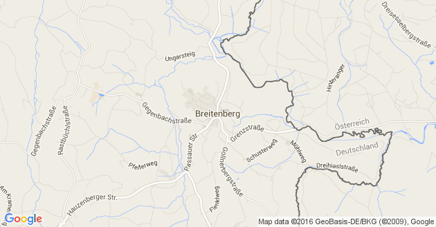 Karte Breitenberg in Niederbayern