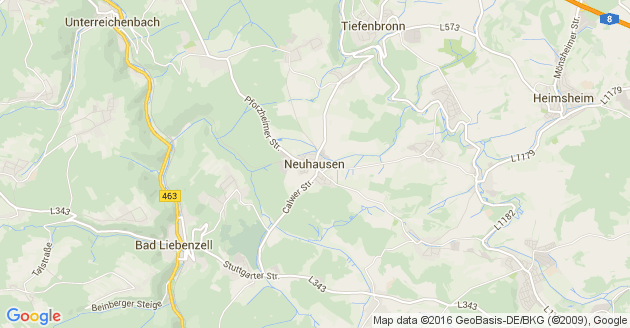 Karte Neuhausen im Enzkreis