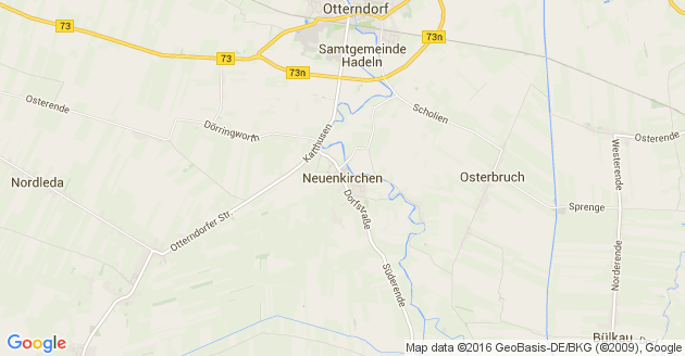 Karte Neuenkirchen im Land Hadeln