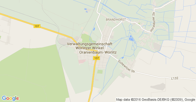 Karte Oranienbaum-Wörlitz