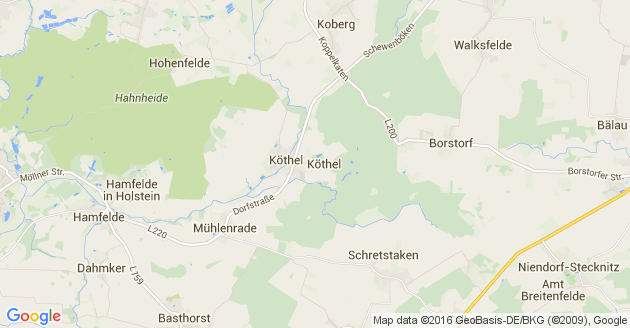 Karte Köthel Kreis Herzogtum Lauenburg