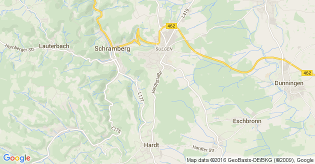 Karte Hardt bei Schramberg